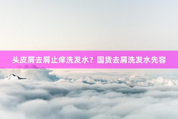 头皮屑去屑止痒洗发水？国货去屑洗发水先容