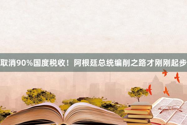取消90%国度税收！阿根廷总统编削之路才刚刚起步